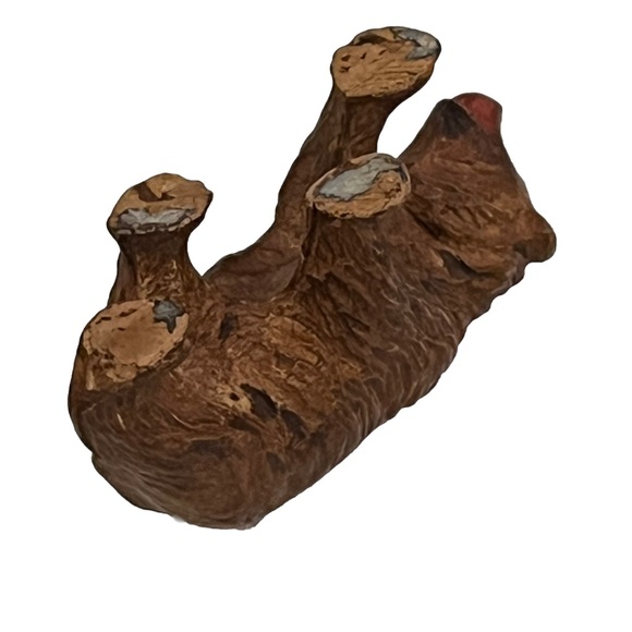 SOLD. Hand Carved Wooden Antique Vintage BEAR  Red Mouth - Picture 5 of 10